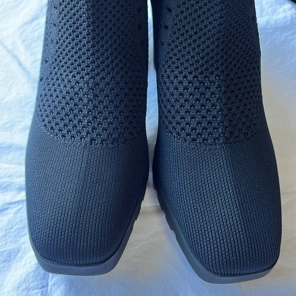 Eileen Fisher Heeled Boots Womens Size 9M Black Stretch Knit Sustainable Design - Picture 8 of 15